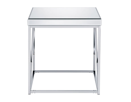 Evelyn End Table, Chrome from Steve Silver - Luna Furniture