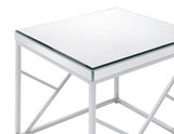 Evelyn End Table, Chrome from Steve Silver - Luna Furniture