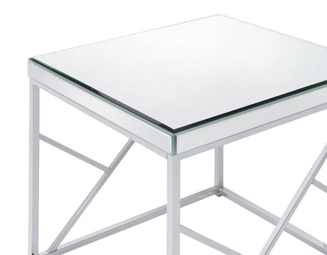 Evelyn End Table, Chrome from Steve Silver - Luna Furniture