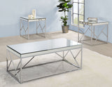 Evelyn End Table, Chrome from Steve Silver - Luna Furniture