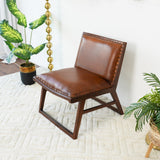 Everett Tan Leather Lounge Chair from Ashcroft Furniture - Luna Furniture