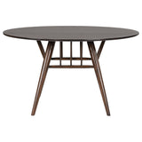 Everton Walnut Round 53-inch Wood Dining Table from Coaster - Luna Furniture