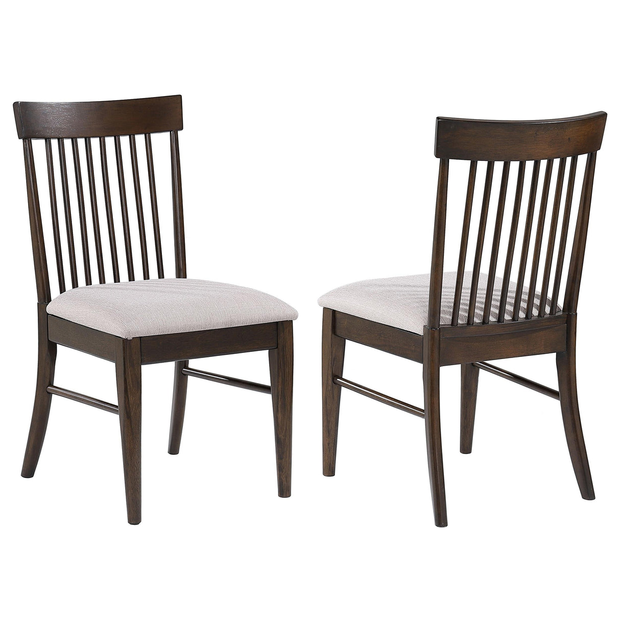 Everton Walnut Slat Back Dining Side Chair, Set of 2 from Coaster - Luna Furniture