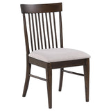 Everton Walnut Slat Back Dining Side Chair, Set of 2 from Coaster - Luna Furniture