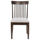 Everton Walnut Slat Back Dining Side Chair, Set of 2 from Coaster - Luna Furniture