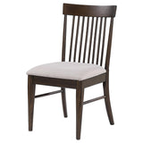 Everton Walnut Slat Back Dining Side Chair, Set of 2 from Coaster - Luna Furniture