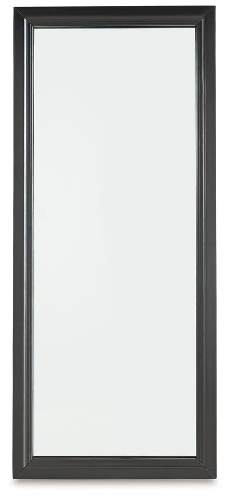 Evesen Black Floor Standing Mirror/Storage (Mirror Only) from Ashley - Luna Furniture