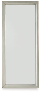 Evesen Champagne Floor Standing Mirror/Storage from Ashley - Luna Furniture