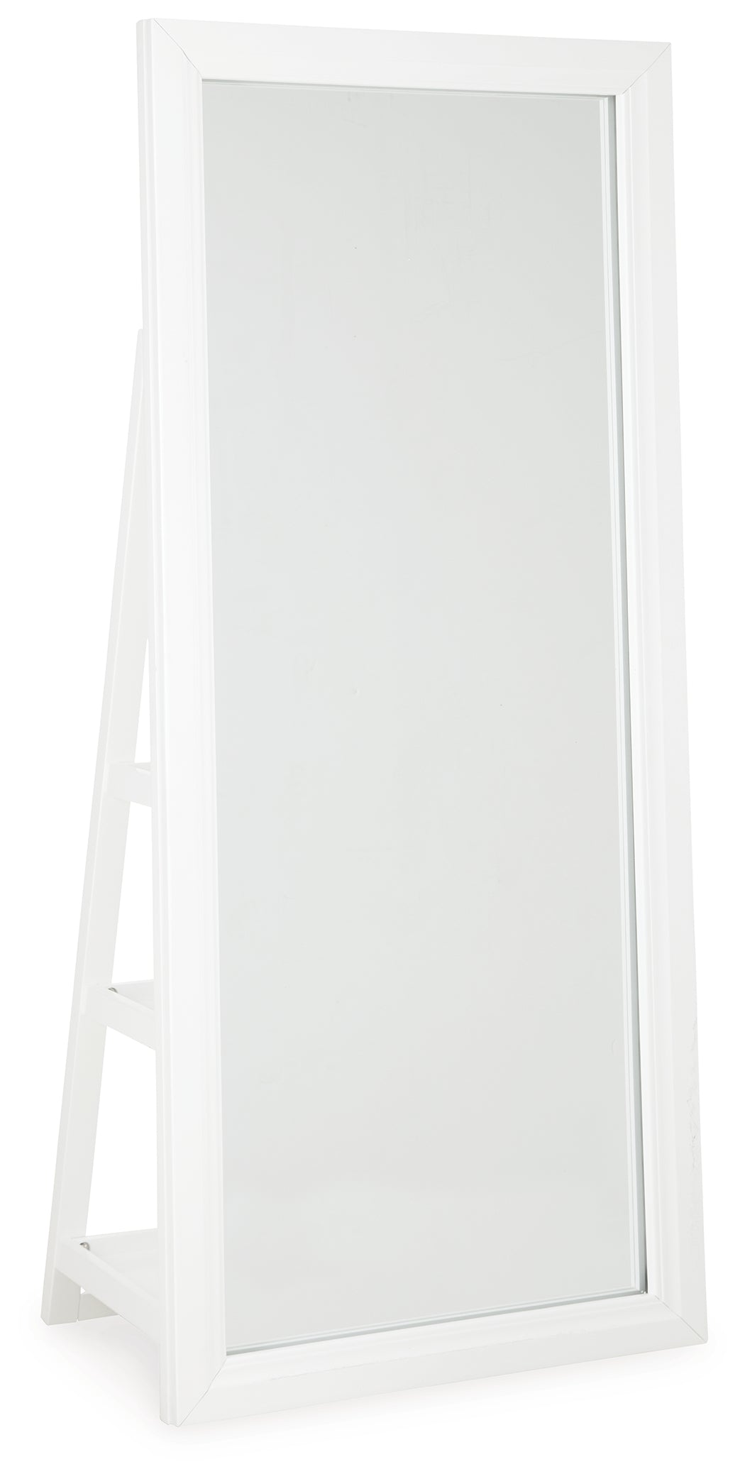 Evesen White Floor Standing Mirror/Storage (Mirror Only) from Ashley - Luna Furniture