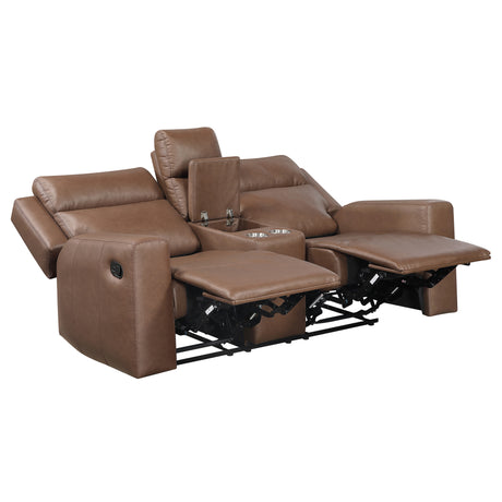 Barron Brown Manual Reclining Loveseat from Steve Silver - Luna Furniture