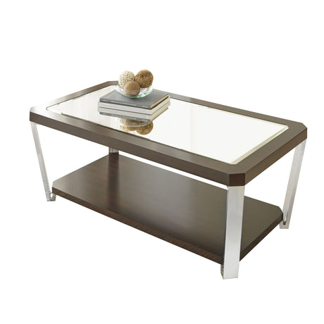 Truman Stainless Steel Cocktail Table from Steve Silver - Luna Furniture