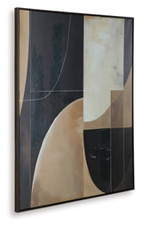 Ewanford Black/Brown/Tan Wall Art from Ashley - Luna Furniture