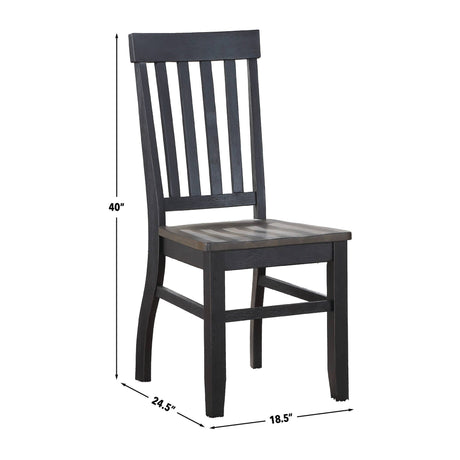 Raven Noir 6 Piece Dining Set (Table, Bench & 4 Side Chairs) from Steve Silver - Luna Furniture