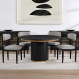 Magnolia Black/Gray Upholstered Side Chair, Black, Set of 2 from Steve Silver - Luna Furniture