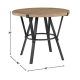 Magnolia 42-inch Round Counter Table, Black and Sand from Steve Silver - Luna Furniture
