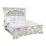 Highland Park Cathedral White 4-Piece Queen Bedroom Set (Queen Bed/DR/MR/NS) from Steve Silver - Luna Furniture
