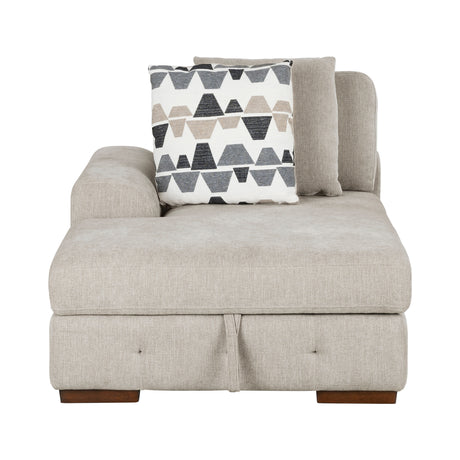 Raife Taupe 4-Piece Sectional with Right Chaise from Homelegance - Luna Furniture
