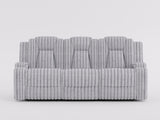 Phyllis Light Gray Double Reclining Sofa with Cup Holders from Homelegance - Luna Furniture
