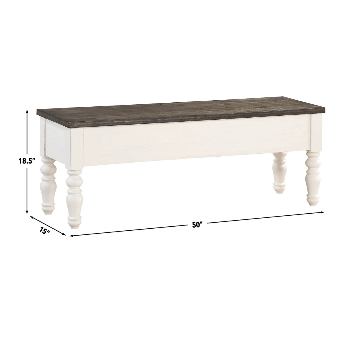 Joanna Two Tone Storage Bench from Steve Silver - Luna Furniture
