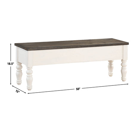 Joanna 6 Piece Dining(Table, Bench & 4 Side Chairs) from Steve Silver - Luna Furniture