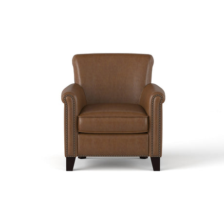 Braintree Gray Top-Grain Leather Accent Chair from Homelegance - Luna Furniture