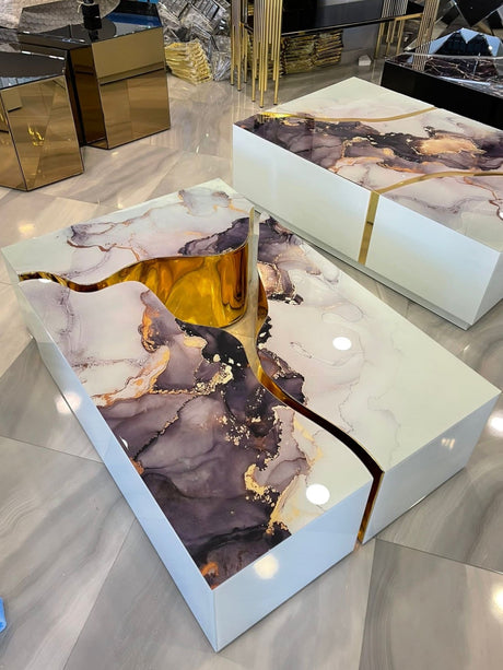 Dream White Marble 3-Piece Coffee Table from Nova Furniture - Luna Furniture