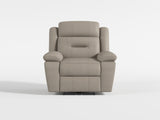 Laconia Silver Leather Power Reclining Chair from Homelegance - Luna Furniture
