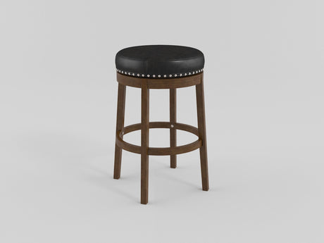 Westby Brown/Brown Round Swivel Pub Height Stool, Set of 2 from Homelegance - Luna Furniture