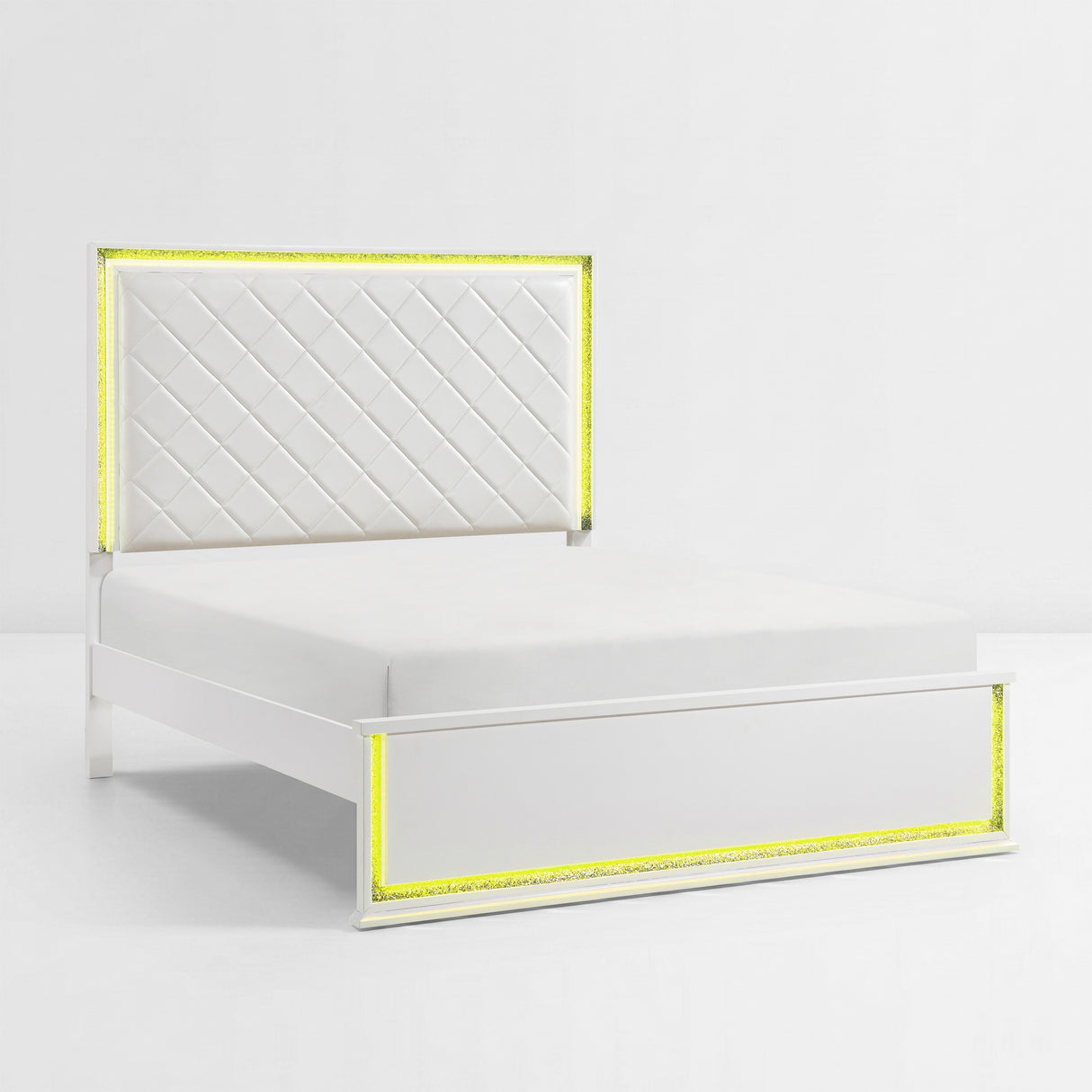 Lumin Pearl White Eastern King Bed from Homelegance - Luna Furniture