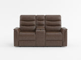 Metric Taupe Double Glider Reclining Loveseat with Center Console from Homelegance - Luna Furniture
