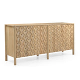 Abra 72" Four Door Sideboard in Light Mango from Home Trends & Design - Luna Furniture