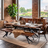 Austin Loft 80" Dining Table in Natural Sheesham from Home Trends & Design - Luna Furniture
