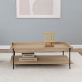 Fallon Light Brown Rectangular Engineered Wood Coffee Table from Coaster - Luna Furniture