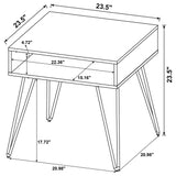 Fanning Golden Oak 2-Piece Lift Top Coffee and End Table Set from Coaster - Luna Furniture