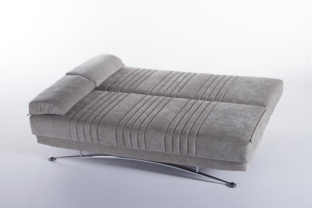 Fantasy Valencia Grey Plain Fabric 3-Seat Sleeper Sofa from Bellona - Luna Furniture
