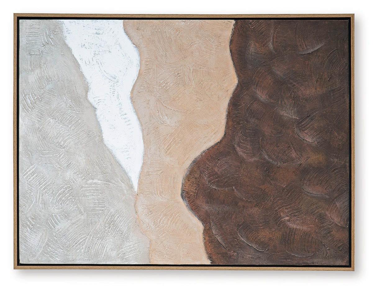Fanthorne Tan/Brown/White Wall Art from Ashley Furniture - Luna Furniture