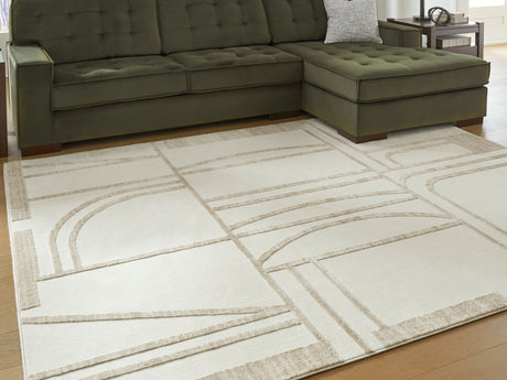 Farongrove Ivory/Beige Large Rug from Ashley - Luna Furniture
