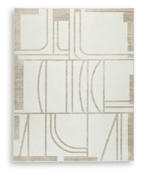 Farongrove Ivory/Beige Large Rug from Ashley Furniture - Luna Furniture