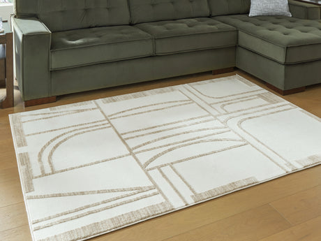 Farongrove Ivory/Beige Medium Rug from Ashley - Luna Furniture