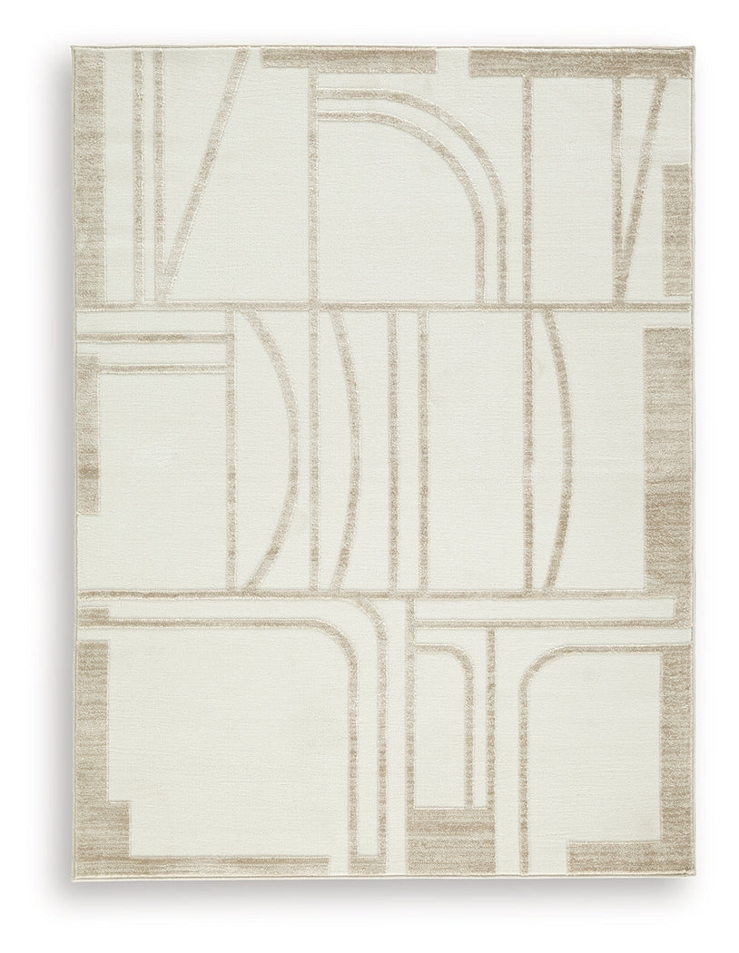 Farongrove Ivory/Beige Medium Rug from Ashley Furniture - Luna Furniture