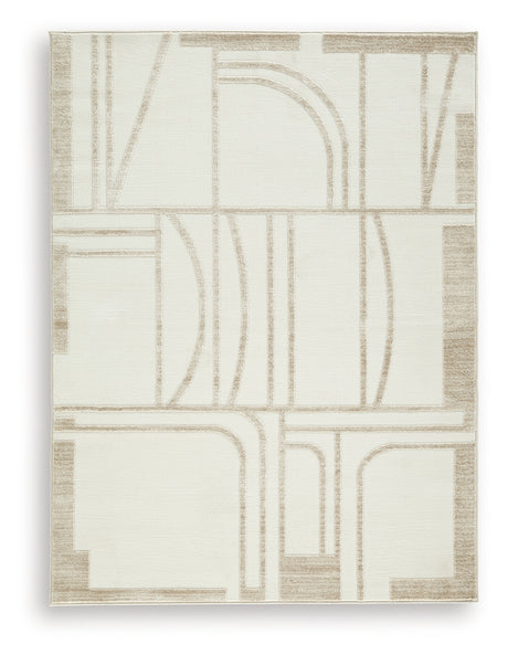 Farongrove Ivory/Beige Medium Rug from Ashley Furniture - Luna Furniture