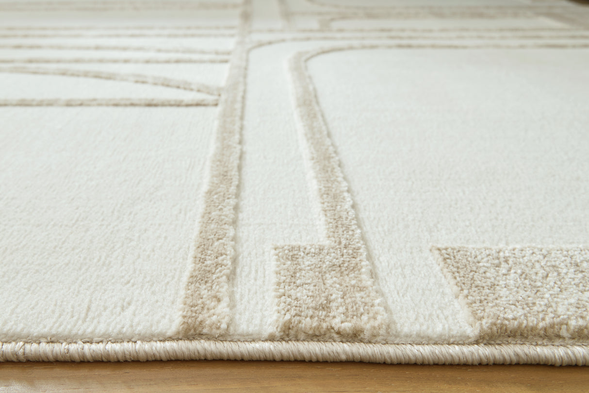 Farongrove Ivory/Beige Medium Rug from Ashley Furniture - Luna Furniture