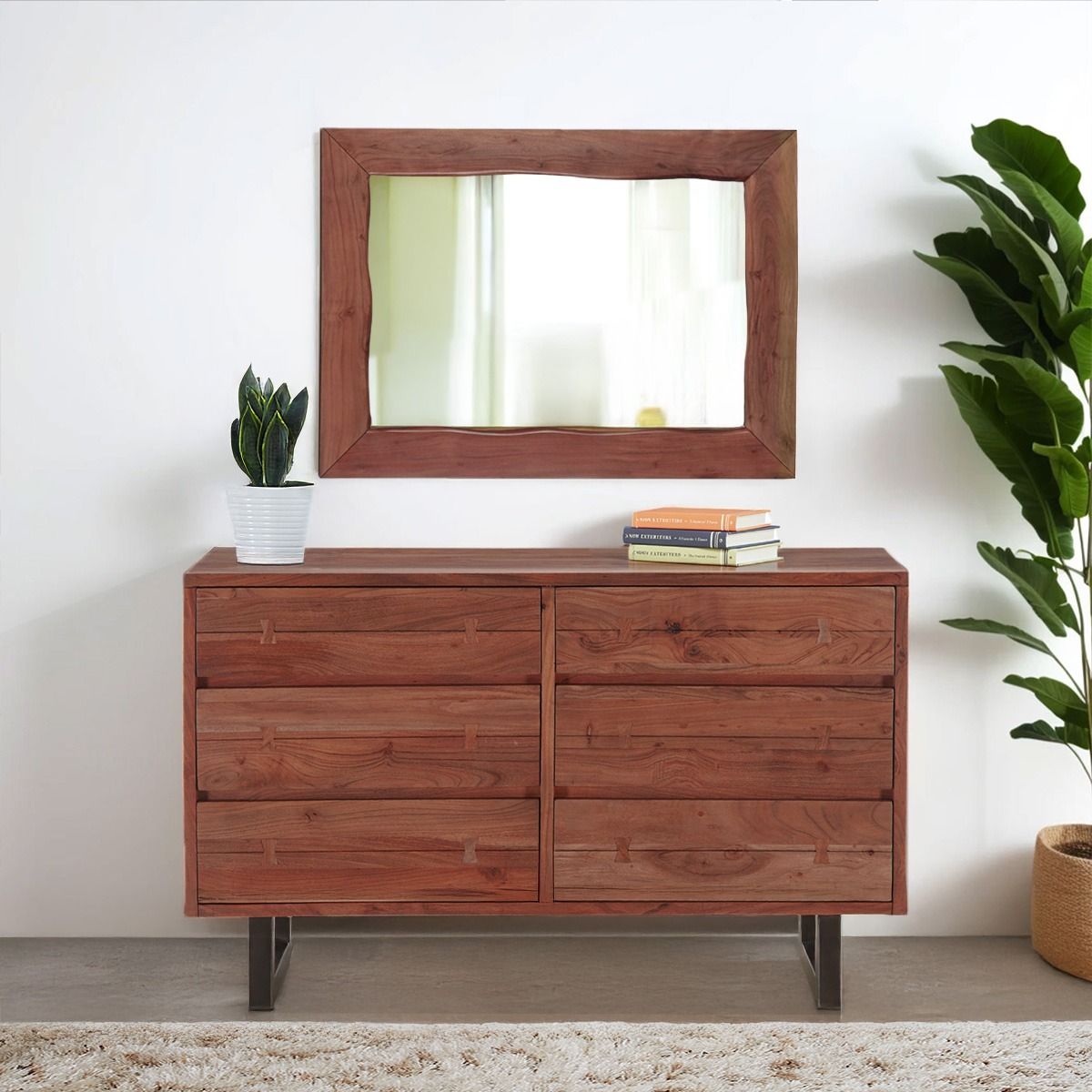 Aspen 43" Mirror Frame in Walnut from Home Trends & Design - Luna Furniture