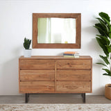 Aspen 43" Mirror Frame in Smoked Acacia from Home Trends & Design - Luna Furniture