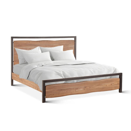Aspen King Bed in Smoked Acacia from Home Trends & Design - Luna Furniture