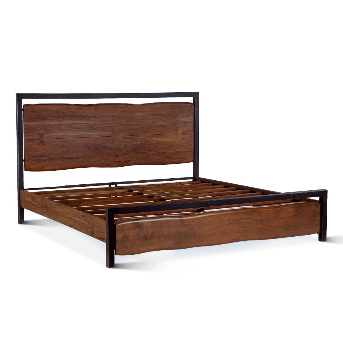 Aspen Queen Bed in Walnut from Home Trends & Design - Luna Furniture