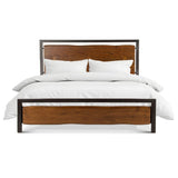Aspen Queen Bed in Walnut from Home Trends & Design - Luna Furniture