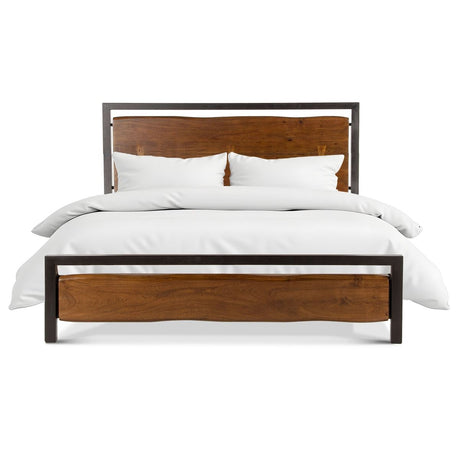 Aspen Queen Bed in Walnut from Home Trends & Design - Luna Furniture