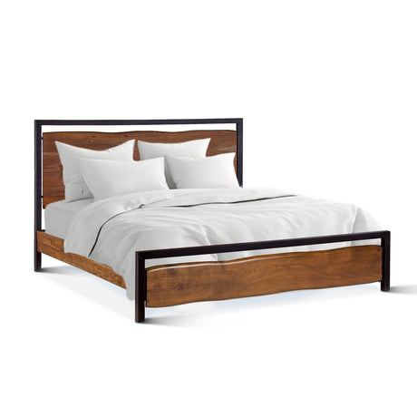 Aspen Queen Bed in Walnut from Home Trends & Design - Luna Furniture