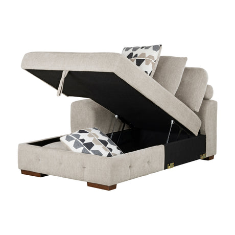Raife Taupe 4-Piece Sectional with Right Chaise from Homelegance - Luna Furniture